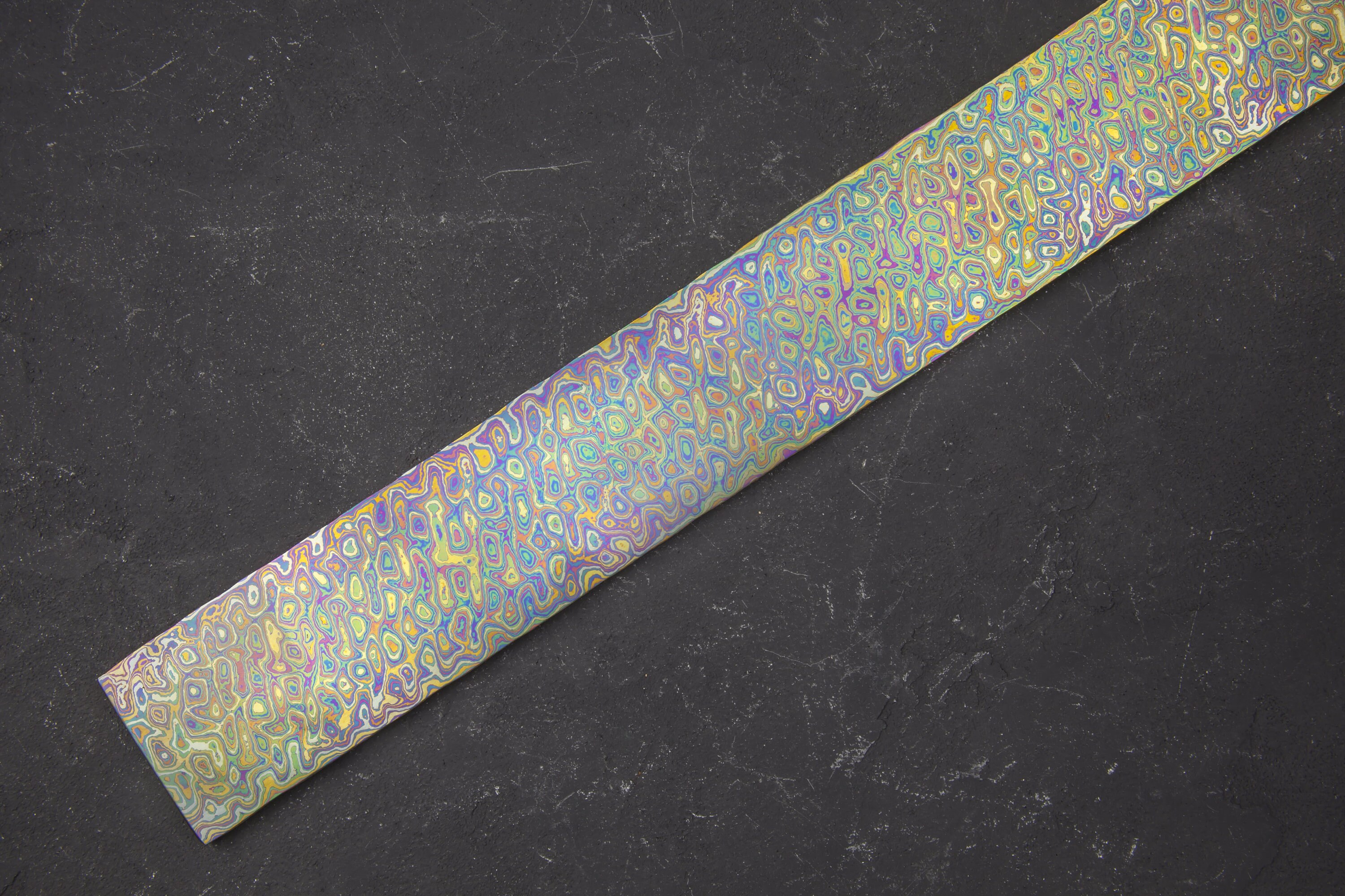 5 Alloys Titanium Damascus Billet 15 X 2 X Etsy