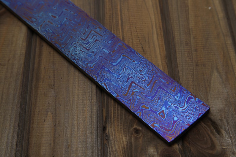 Titanium Damascus Billet 15 X 2 X .2 Etsy