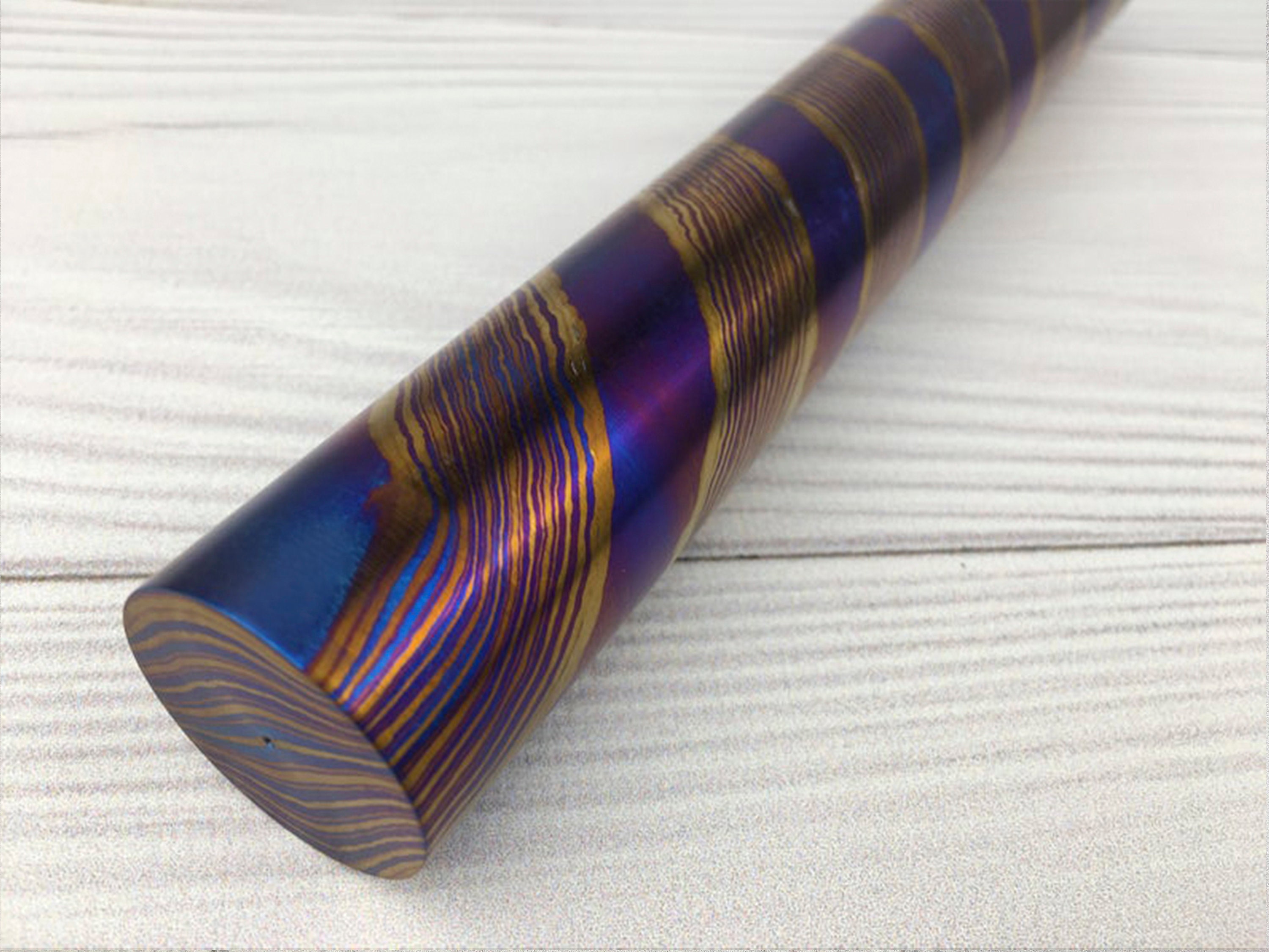 Titanium Damascus Rod 3 Alloy 1.259 32mm Diameter X Etsy