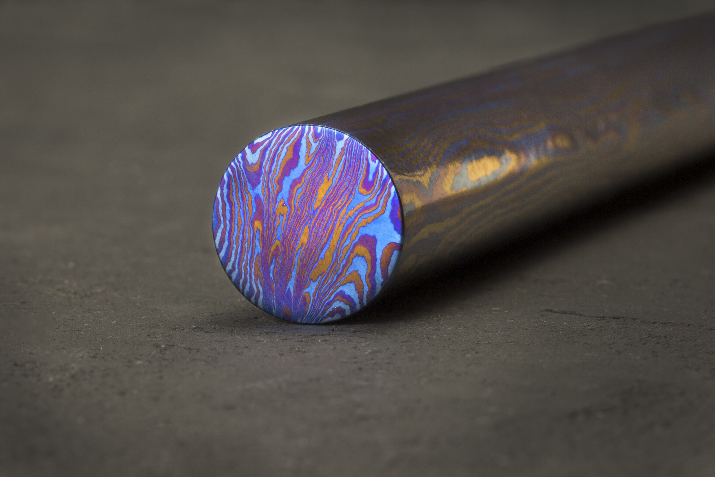 Titanium Damascus rod 4 alloy Wild pattern 1 25mm Etsy