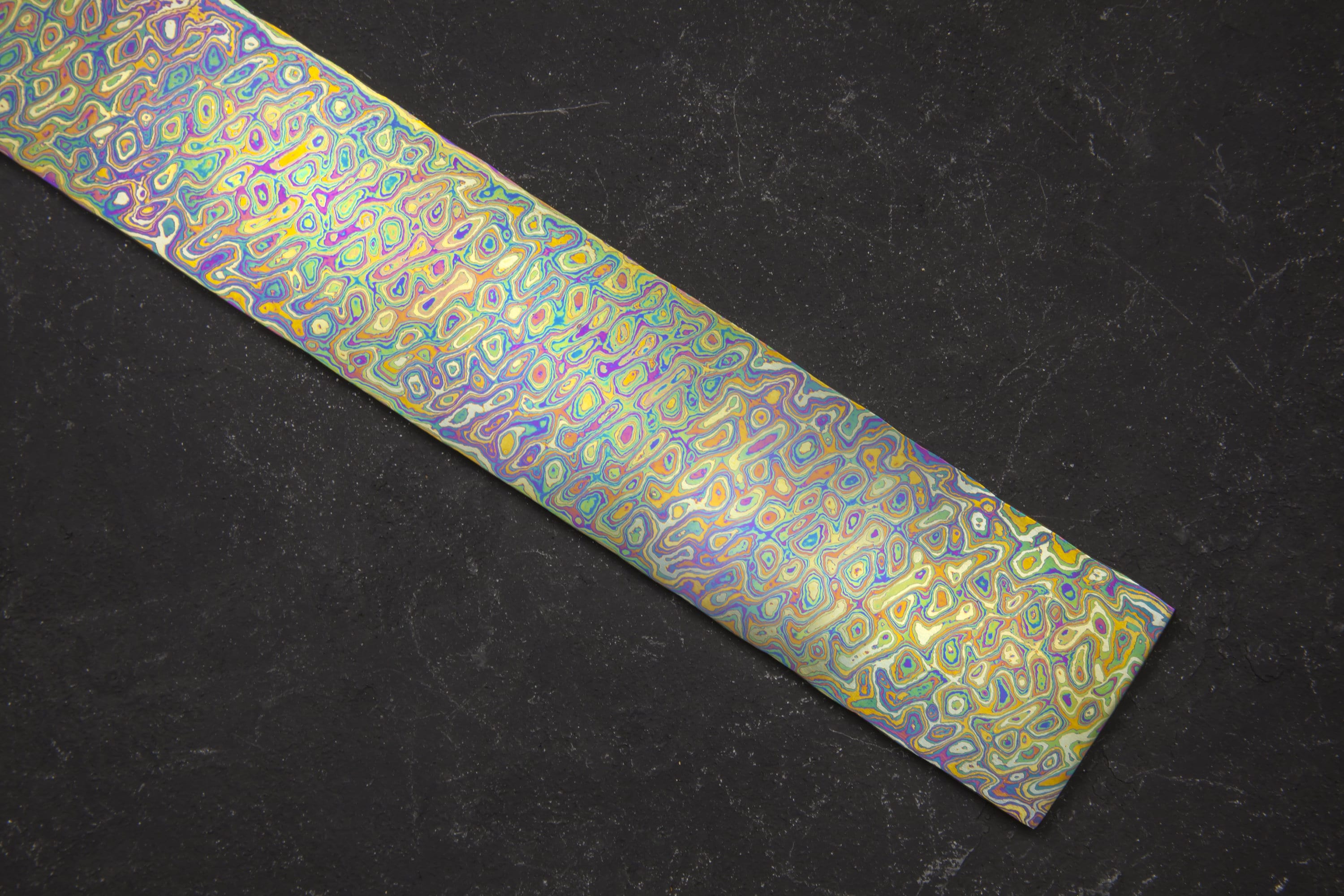 5 Alloys Titanium Damascus Billet 15 X 2 X Etsy