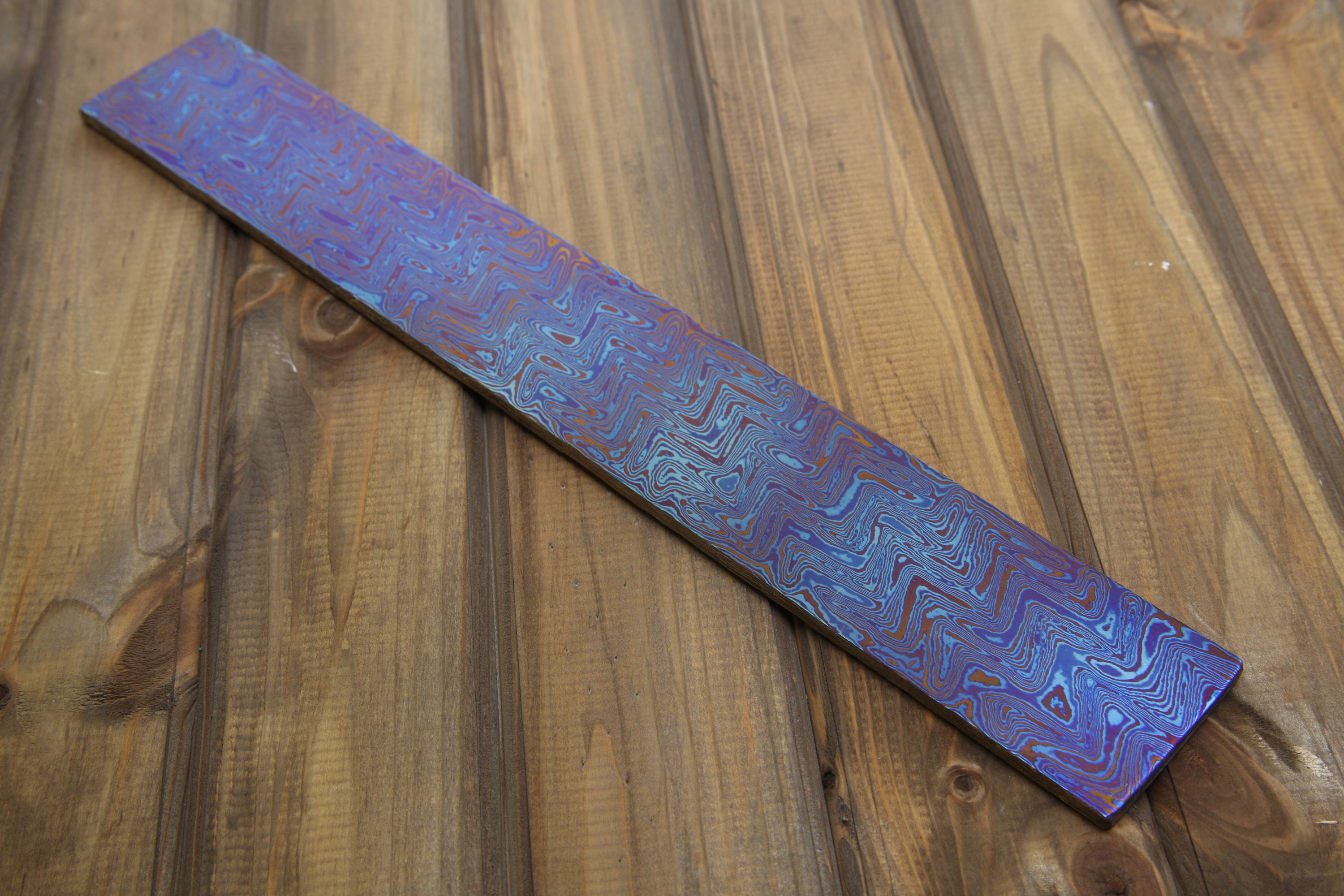 Titanium Damascus Billet 15 X 2 X .2 Etsy