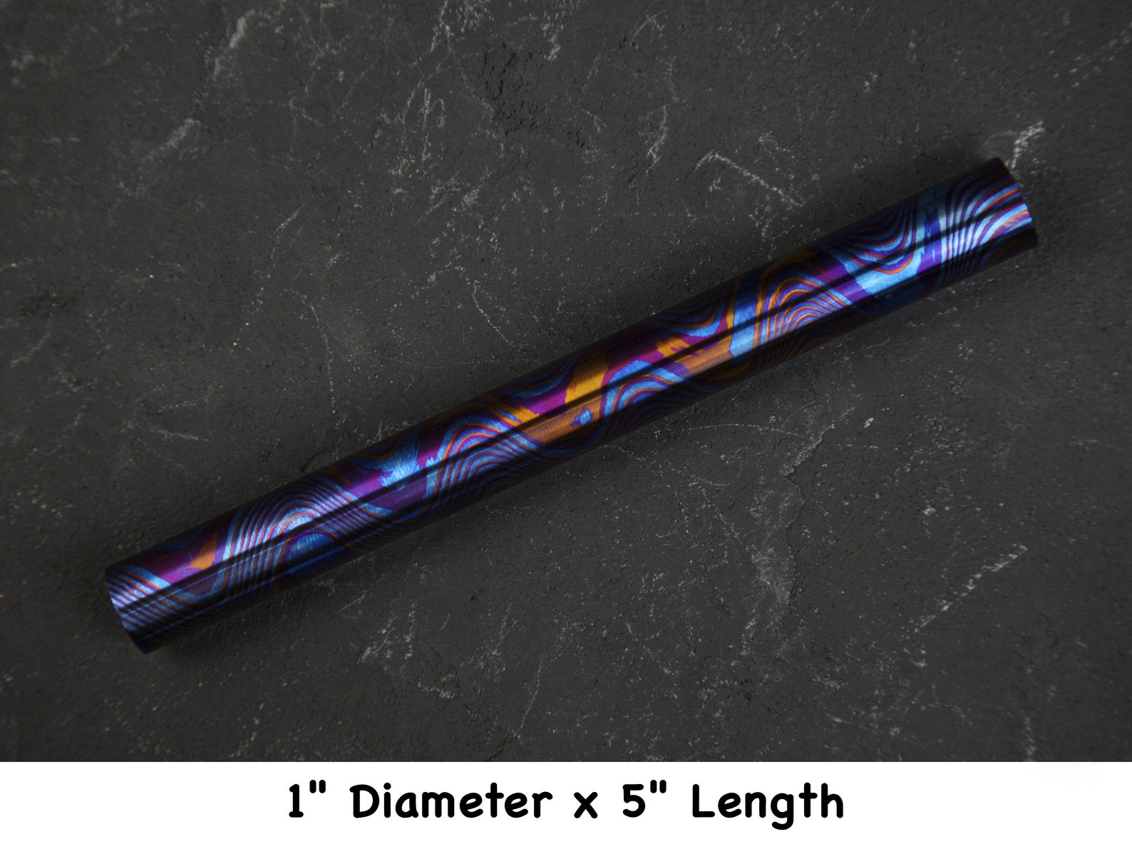 4 Alloy Titanium Damascus Rod wave Pattern 5 Length X Etsy