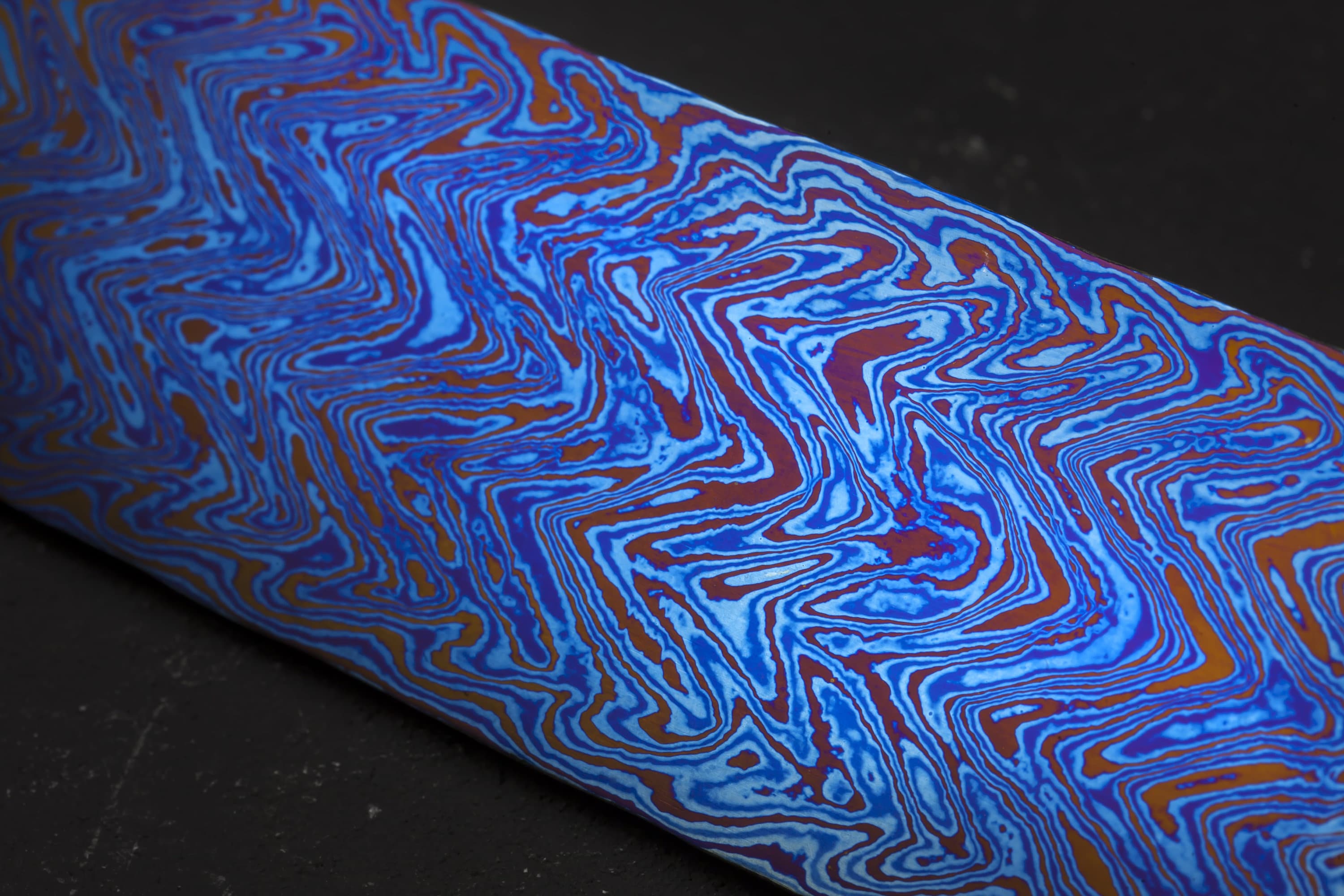 Titanium Damascus billet 12 x 2 x .2 Etsy