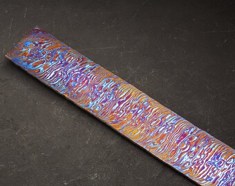 Titanium Damascus Billet 16