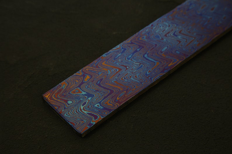 Titanium Damascus Billet 15 X 2 X .2 Etsy