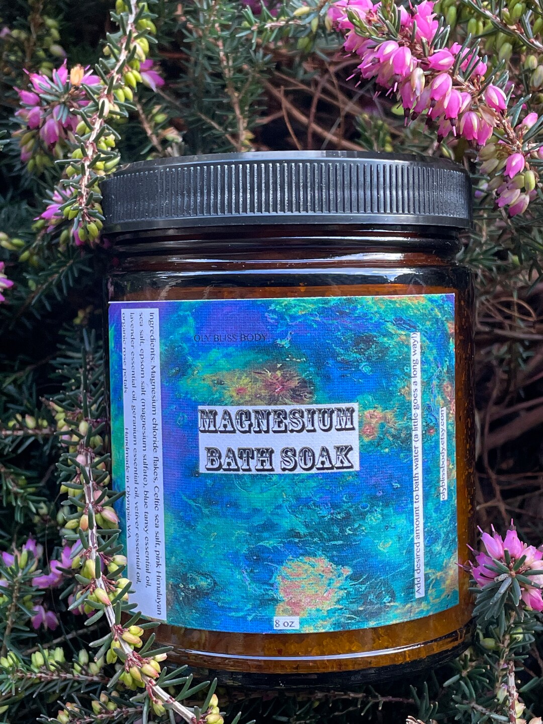 Magnesium Bath Salts 8oz Etsy