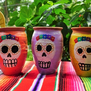 NEW Handmade Cantaros | Painted Cantaritos | Variety of Designs | Jarrito de Barro | Party Drinks | Clay Cups | Dinner Cups | Center Pieces