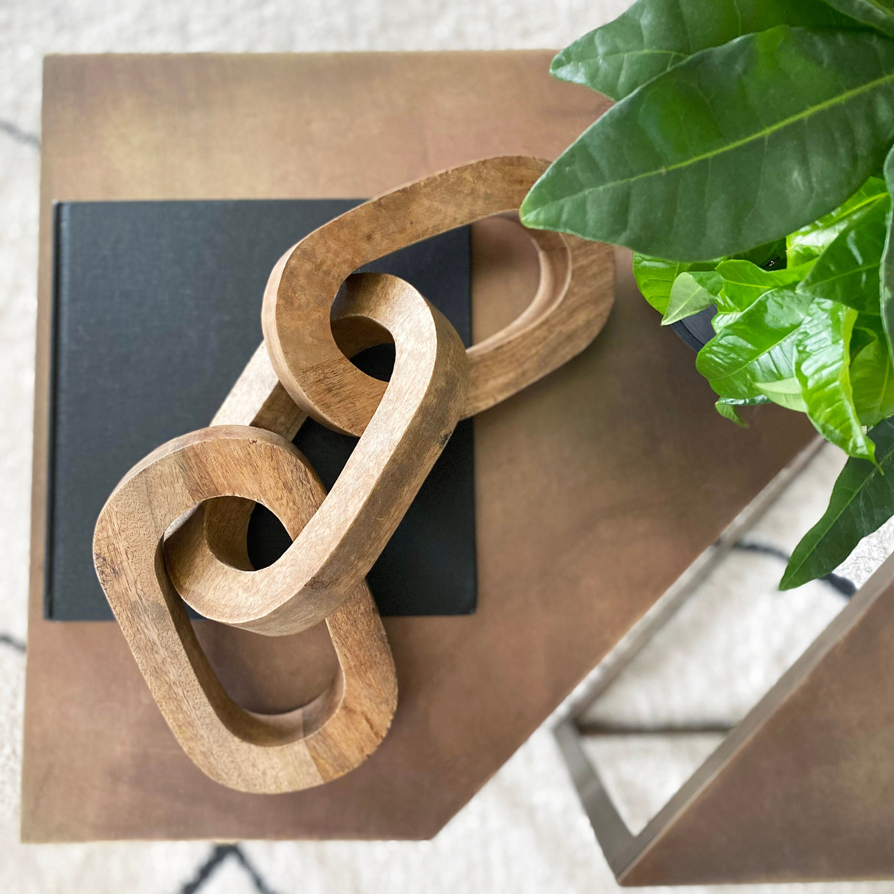 Handcarved Mango Wood Chain Link Wood Chain Decorative Wood Etsy