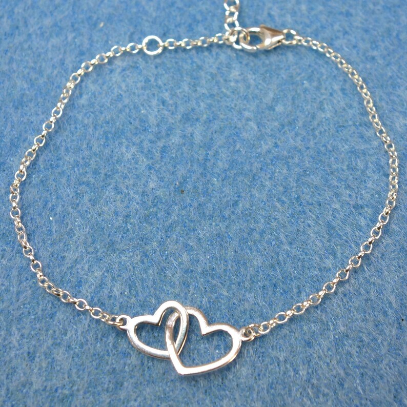 Linked Hearts Sterling Silver Bracelet