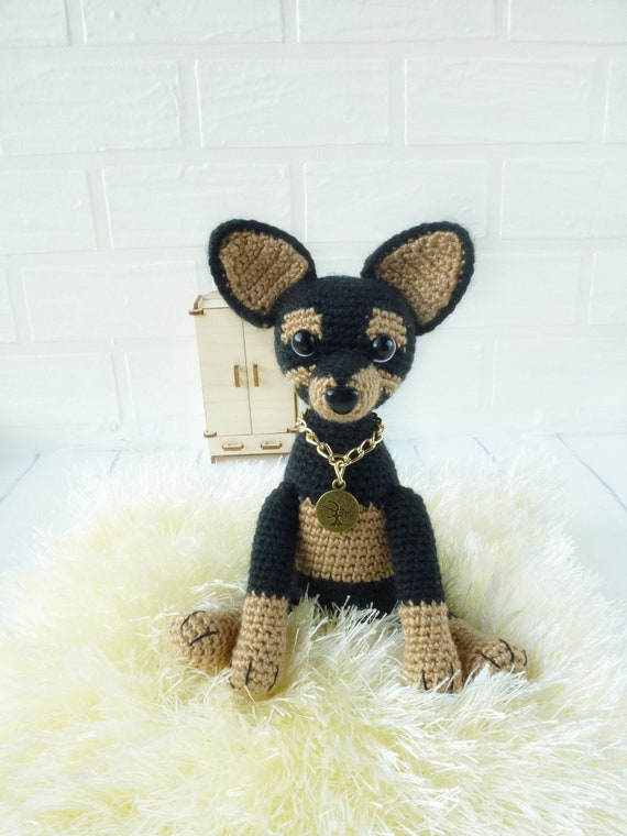 Chihuahua Crochet Dog Amigurumi Miniature Handmade Doll Cute Animal Keychains