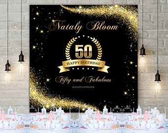Blush And Gold 50th Birthday Photo Prop Party Decoration Etsy