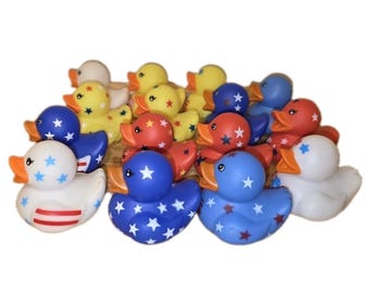 12pk Patriotic Rubber Ducks - USA Themed 12pk Assortment