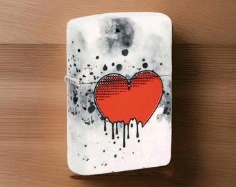 Zippo 46258 Love Drip Design Glow in the Dark New In Box