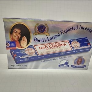 Satya Nag Champa Incense from India Worlds best Nag Champa Box of 12 packs