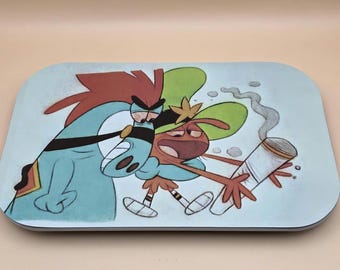 Medium Size Metal Rolling Tray with Matching Magnetic lid/cover