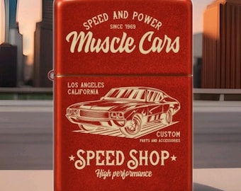 Zippo Muscle Car Design Windproof Lighter New in Box