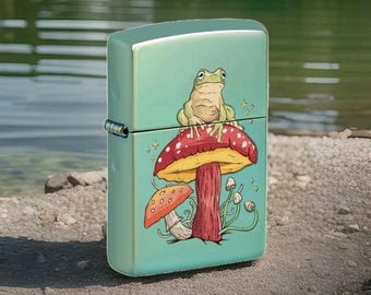 Encendedor Zippo Mystical Frog Design a prueba de viento 48973 Nuevo en caja