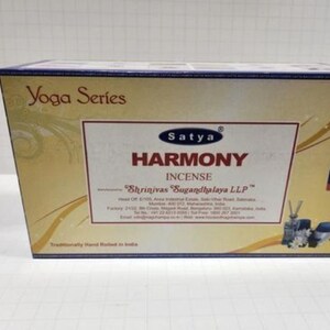 Satya Harmony Incense Yoga Series from India Box of 12 packs