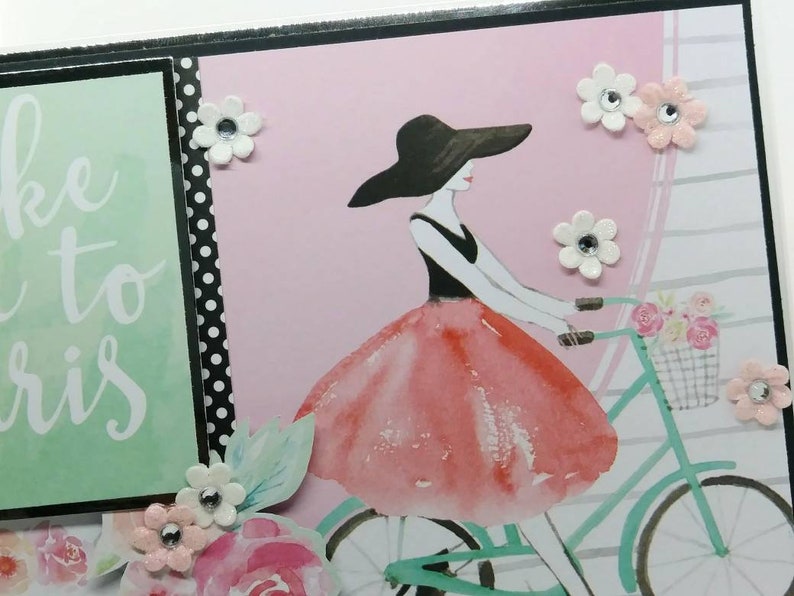 Ooh La La Handmade greeting card. Take me to Paris. All | Etsy This fun butterfly and flower high heel birthday card will