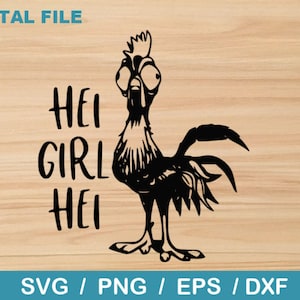 Hei Hei - Moana - Hei girl hei Download digitale, download istantaneo, file svg, dxf, eps e png inclusi! File di taglio per Cricut e Silhouette