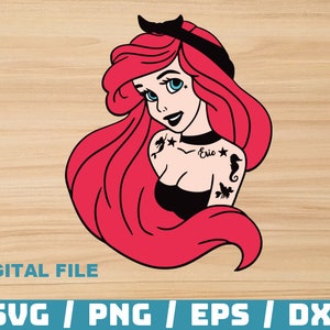 Little Mermaid , little mermaid svg, little mermaid png, Punk Ariel layered svg, Ariel png, clipart, Ariel svg , Ariel