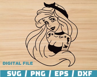 Little Mermaid , little mermaid svg , little mermaid silhouette ,little mermaid png, Punk Ariel svg, Ariel png , Ariel svg bundle , Ariel