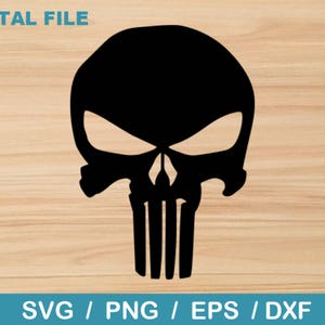 Logo Punisher Skull — pobierz cyfrowo, natychmiastowo, w zestawie pliki svg, dxf, eps i png!