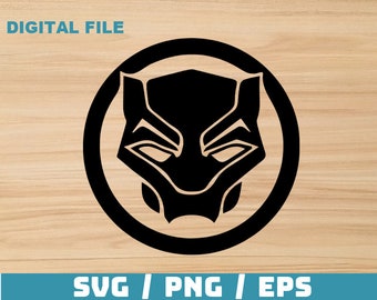 Black Panther logo svg, png, Avengers svg, Black Panther cut File svg, png, Cricut, Clipart, Silhouettes dxf,Instant Digital Download Files