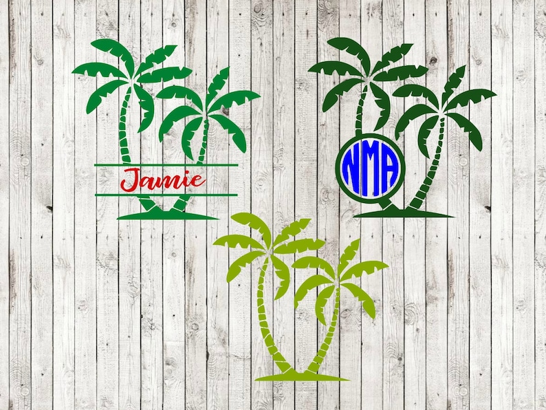 Download Palm tree svg palm tree monogram svg tree svg cut files for | Etsy