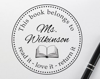 book stamp etsy