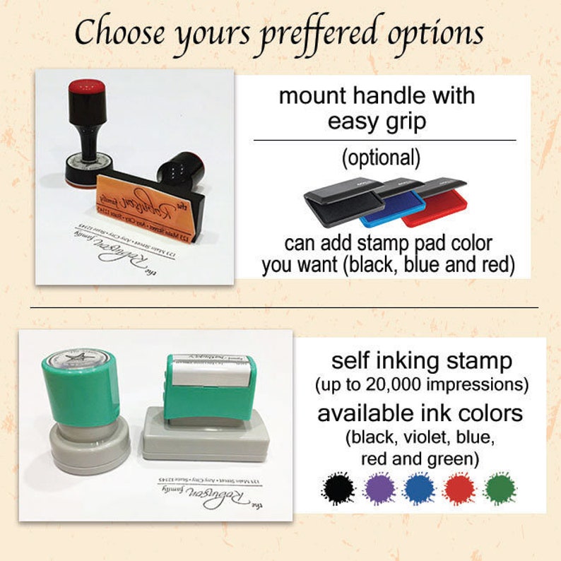 Self Inking Wedding Address Stamp Personalized Couple Script Return Address Stamp Save the Date Address Stamp