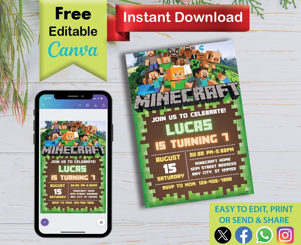 Self-Editable Canva Invitation