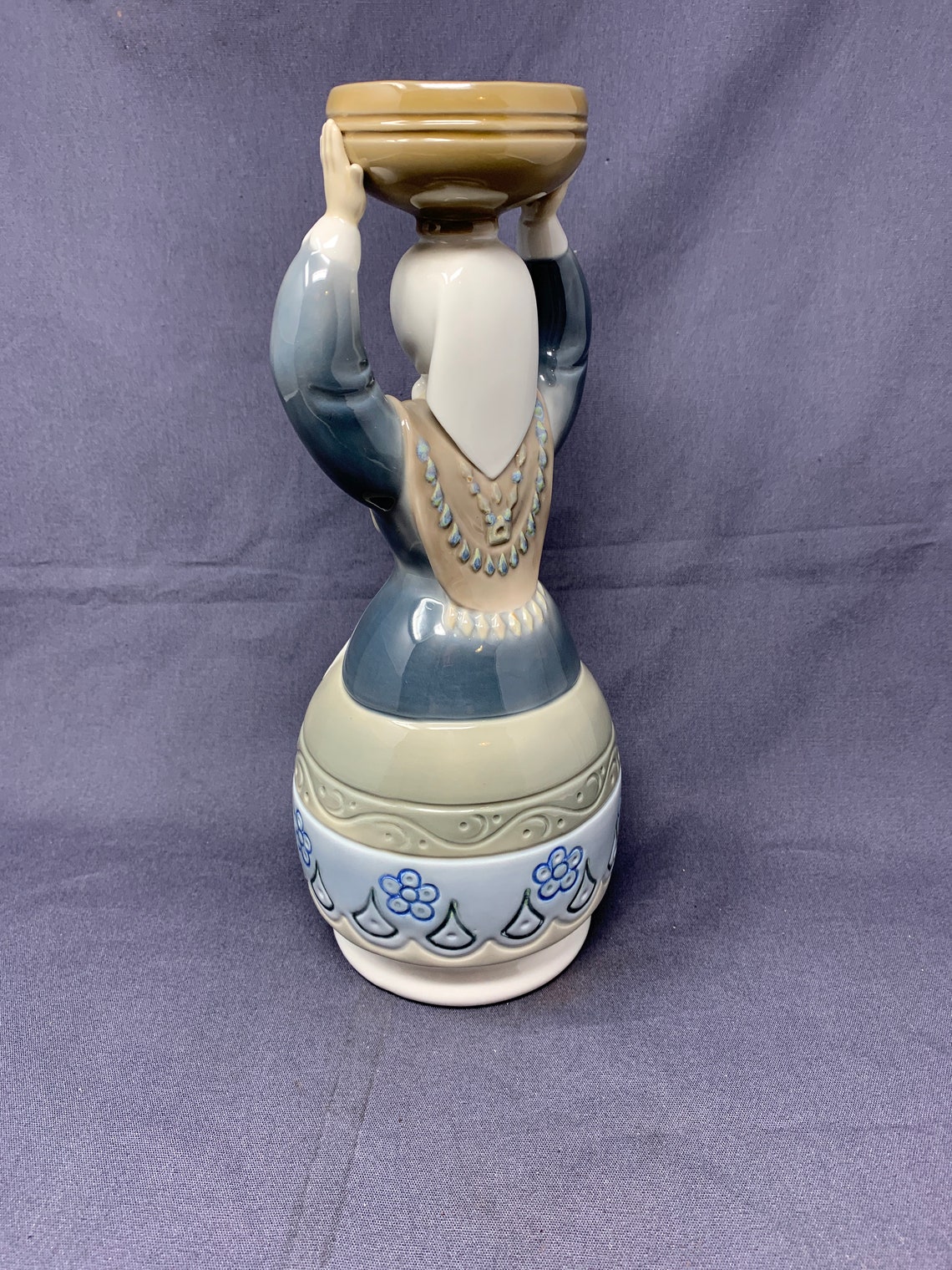 Lladro Woman Holding Bowl or Basket Shepherdess in | Etsy