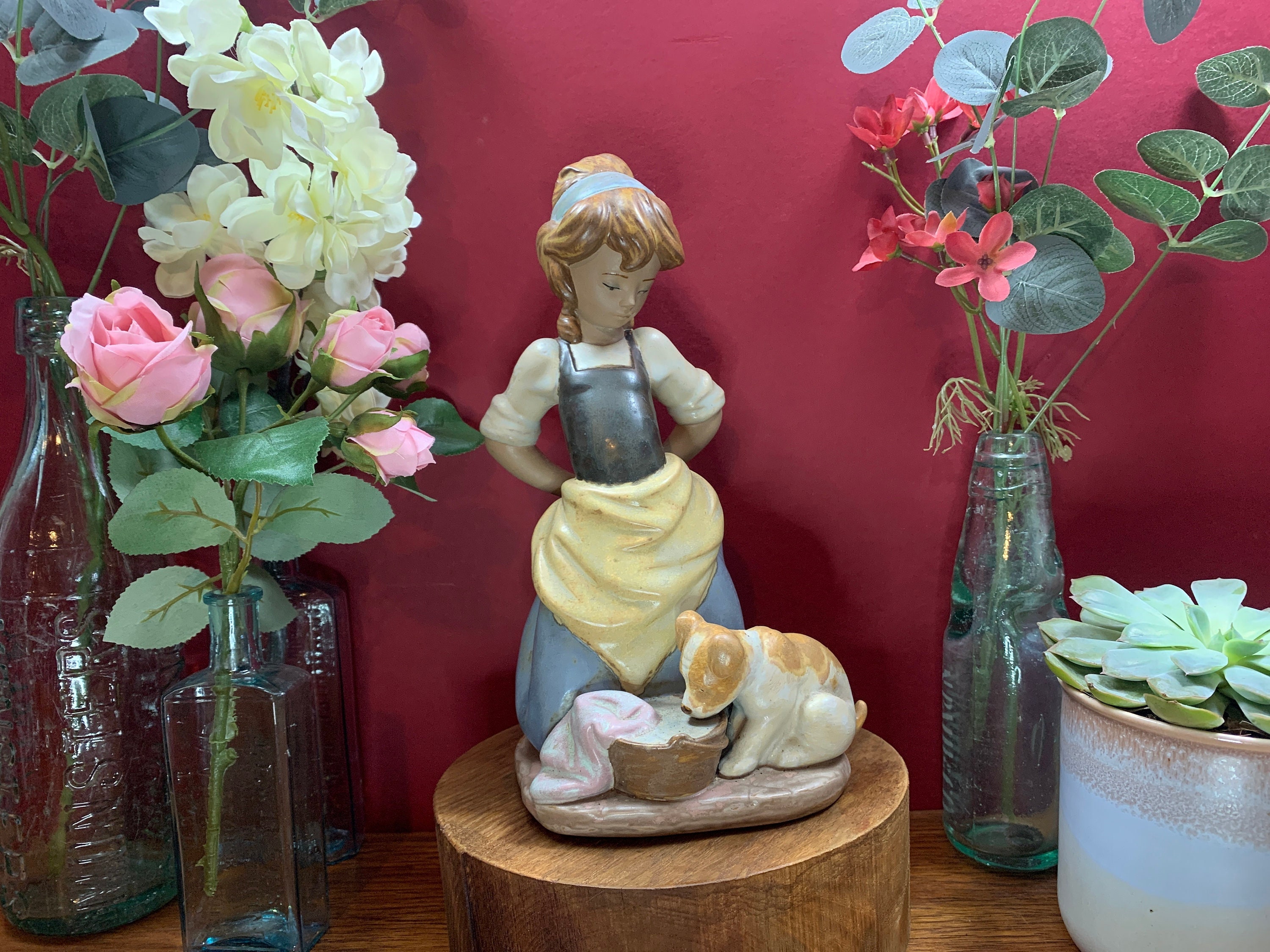 Lladro Figurine 2096 Nosy Puppy Gres Finish - Etsy