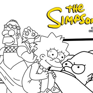 The Simpsons Reaction Meme 3 Coloring Page Bundles | Adult, Teen Coloring