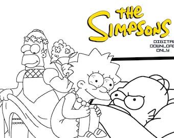 The Simpsons Reaction Meme 3 Coloring Page Bundles | Adult, Teen Coloring
