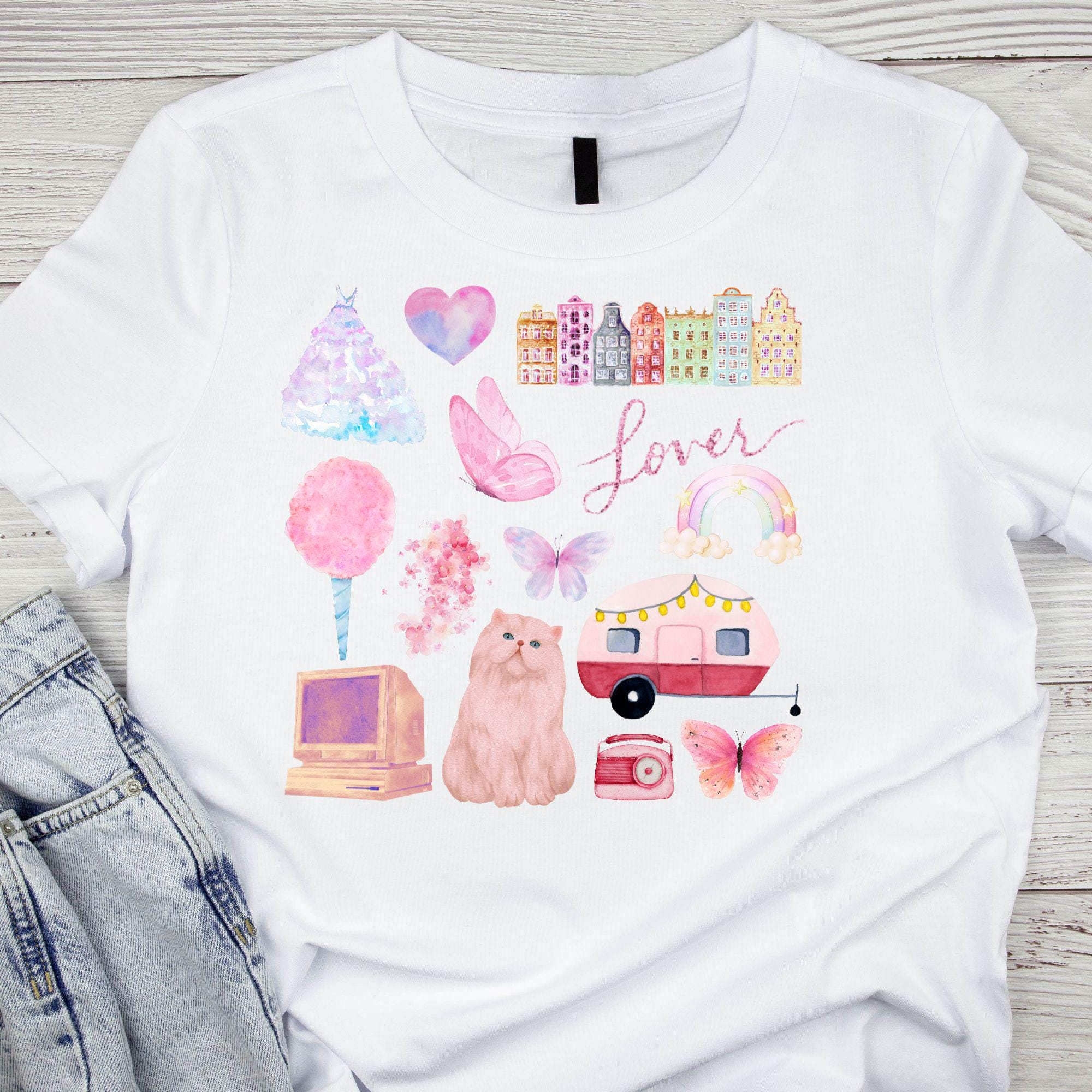 DIGITAL LOVER Album Icon Transparent PNG File for Sublimation Sublimate Pattern Fabric Printing Eras Tour Taylor's Version TSwift