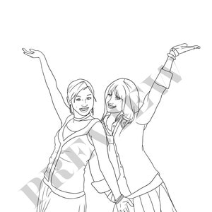 2000s Childhood TV Shows Nostalgia Coloring Page Bundle, Teens, Adult, Digital Download/Print image 2