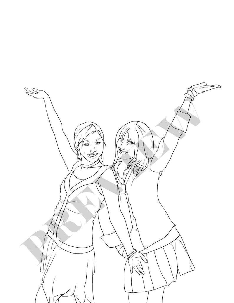 2000s Childhood TV Shows Nostalgia Coloring Page Bundle, Teens, Adult, Digital Download/Print image 2