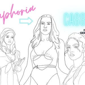 Cassie - Euphoria Coloring Page Bundle