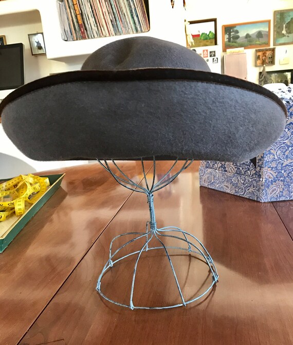 1980s Brown Felt Breton by Hat Attack, New York