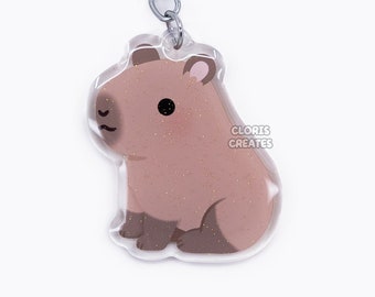 Capybara New Water Dolphin Keychain Cute Cartoon Car Key Ring Animal Key  Accessories Pendant Capybara Keychain Acrylic 1pc 