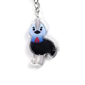 Llavero acrílico con purpurina de pájaro casuario, amuleto artístico kawaii para amantes de los animales salvajes, lindo llavero de safari, zoológico, recuerdo de vida silvestre, regalo