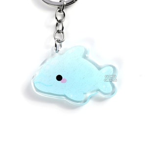 Blue Dolphin Keyring - Etsy