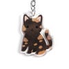 Black Boxer Dog Keyring Keychain - Acrylic Bag Charm Gift