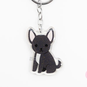 Skinny Pup Stick Figure Key Chain Charm Ornament for the Dog Lover in You  or Friends 