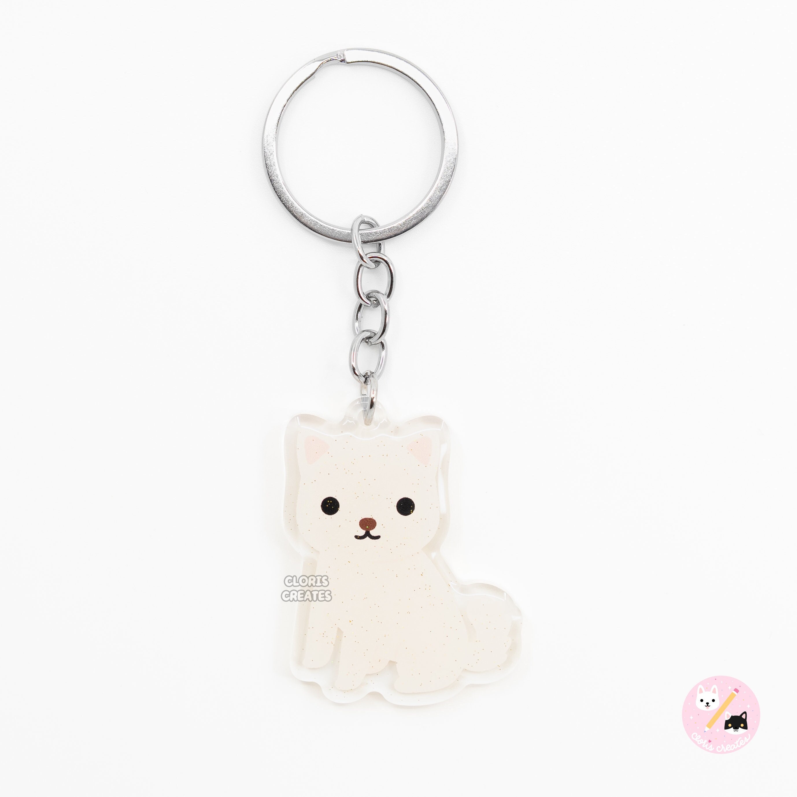 Cream Shiba Inu Dog Breed Acrylic Keychain | Cartoon Kawaii Art Puppy ...