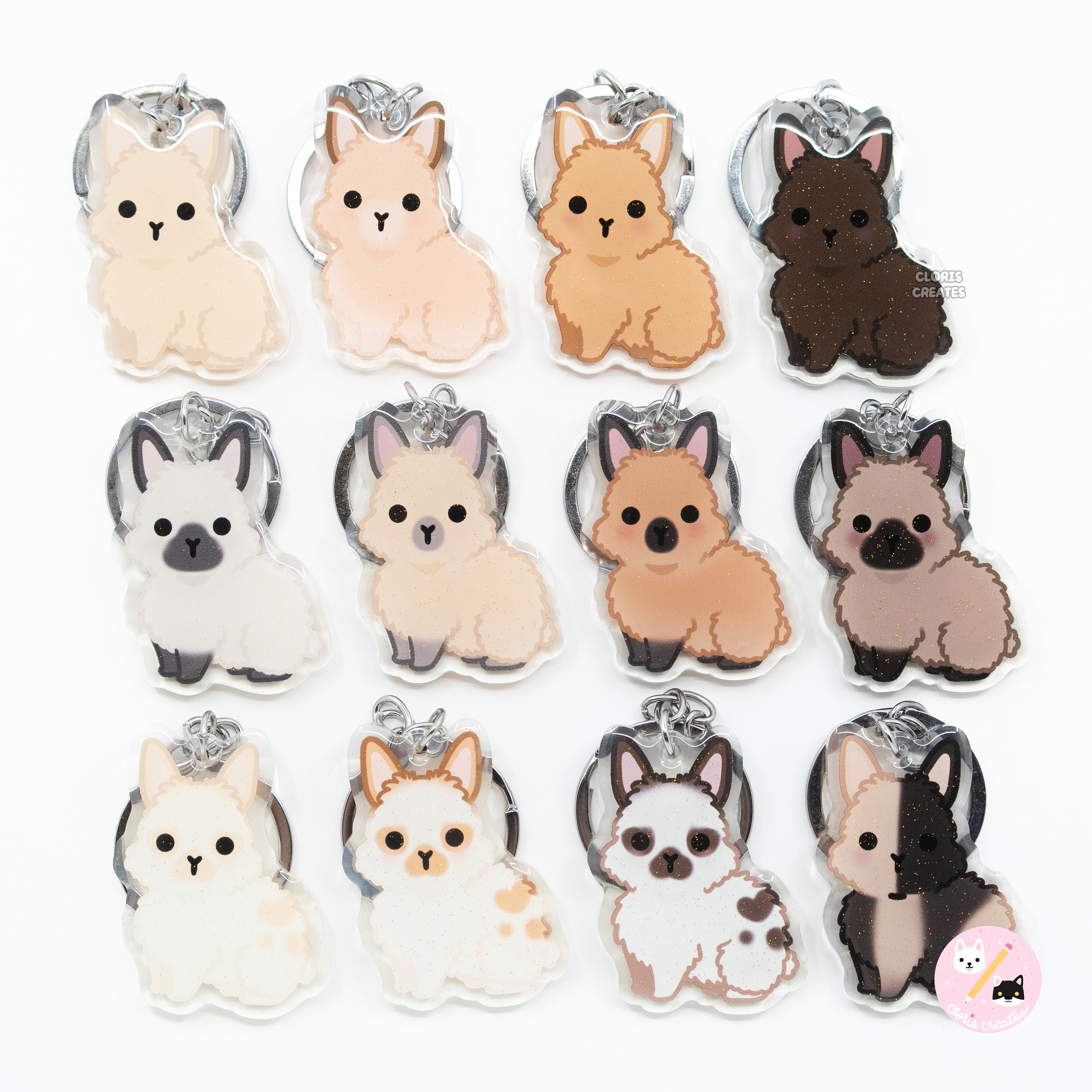 Blue Tort Lionhead Rabbit Acrylic Pet Breed Keychain | Cartoon Kawaii ...