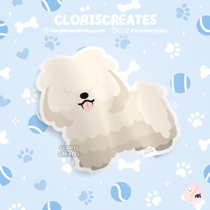 Cream Puli Komondor Bergamasco Sheepdog Dog Breed Waterproof Vinyl Sticker | Kawaii Chibi Animal Decal Cute Cartoon Puppy Pet Memorial Gift